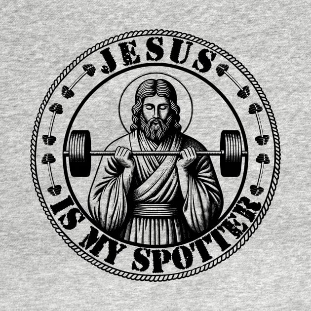 Fitness Jesus Is My Spotter Vintage by Che Tam CHIPS